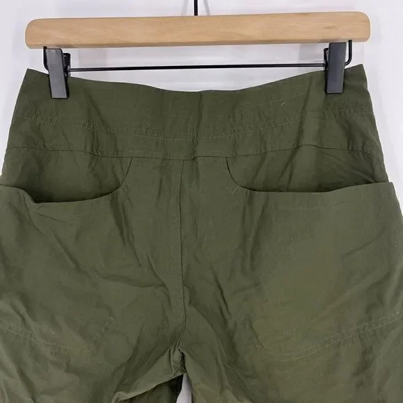 Mountain Hardwear Shorts Size 4 Womens Olive Green Ramesa Nylon Hiking Bermuda - Picture 5 of 6